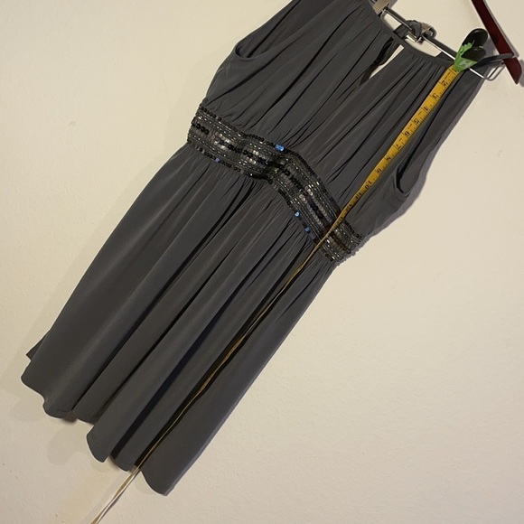 Gray dress with Sequined around Waist XLP Extra Large Petite - Picture 9 of 10